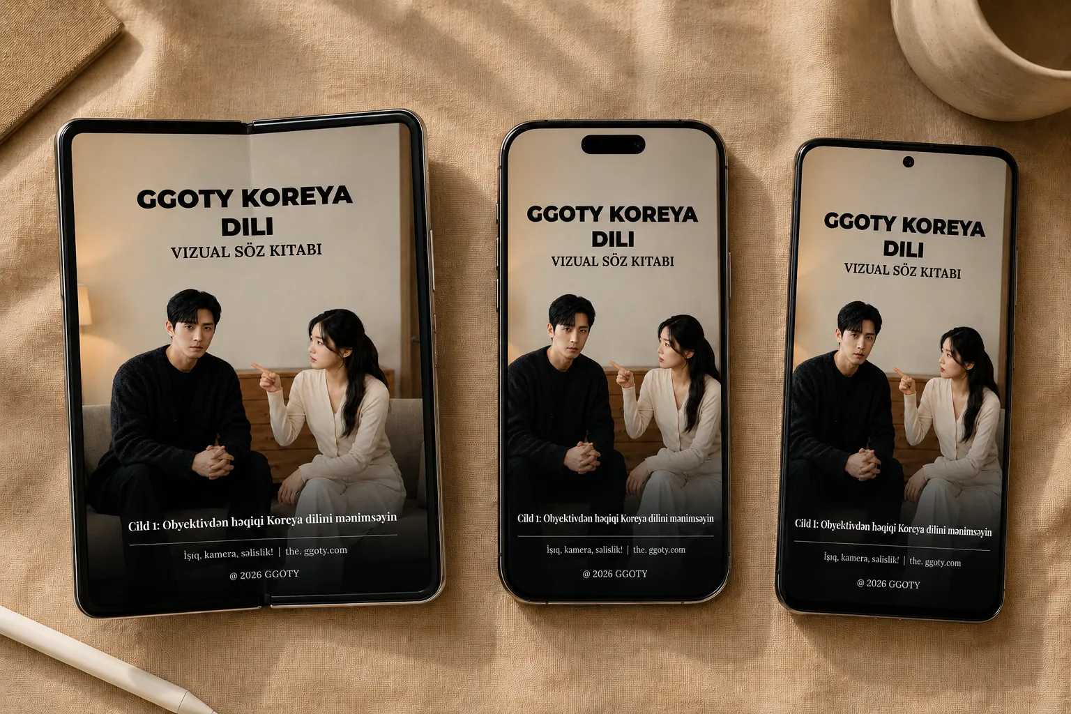 GGOTY vizual Koreya lüğət kitabı smartfonda