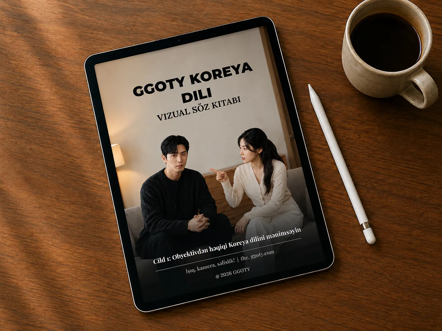 GGOTY vizual Koreya lüğət kitabı planşetdə