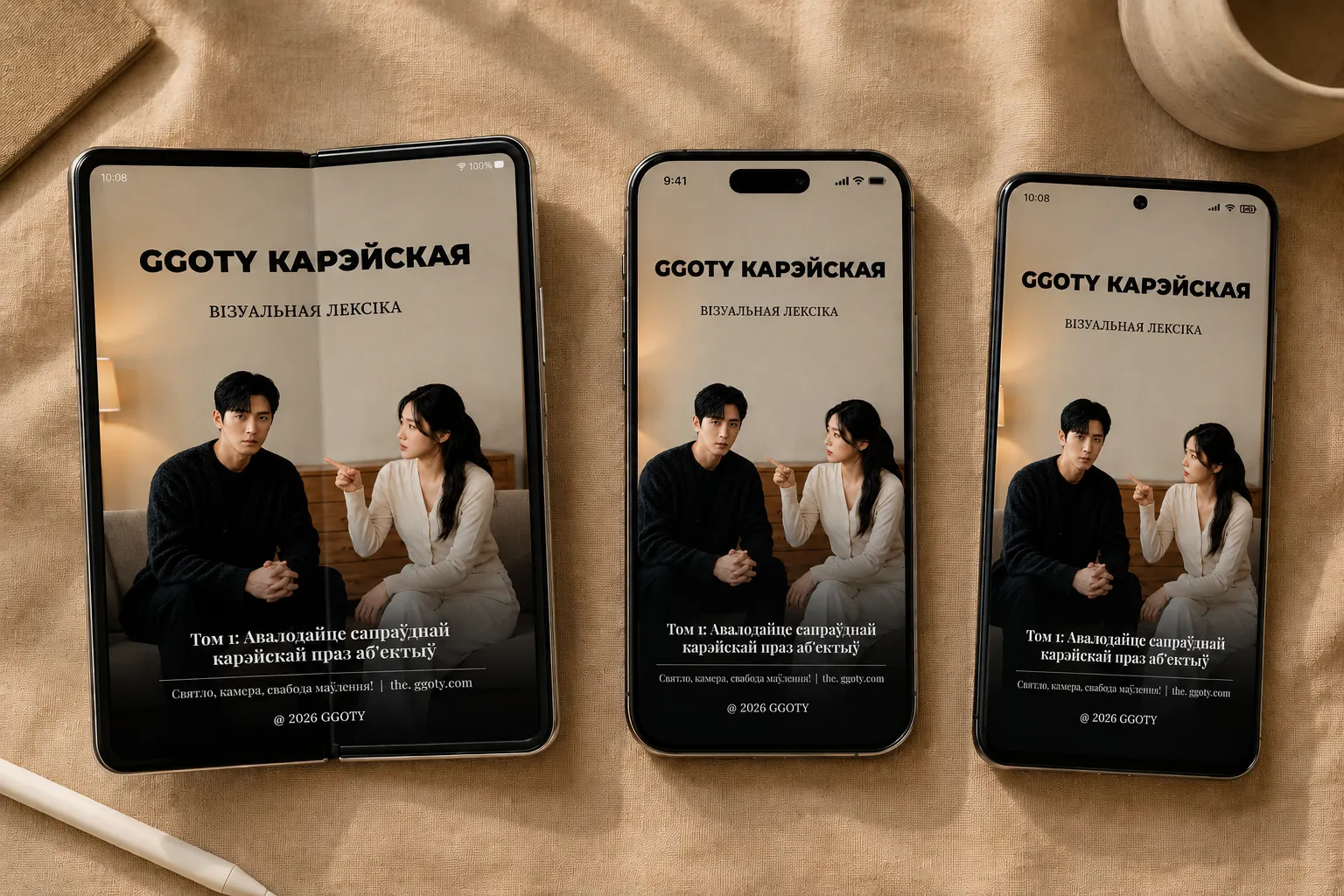 Візуальны карэйскі слоўнік GGOTY на смартфоне