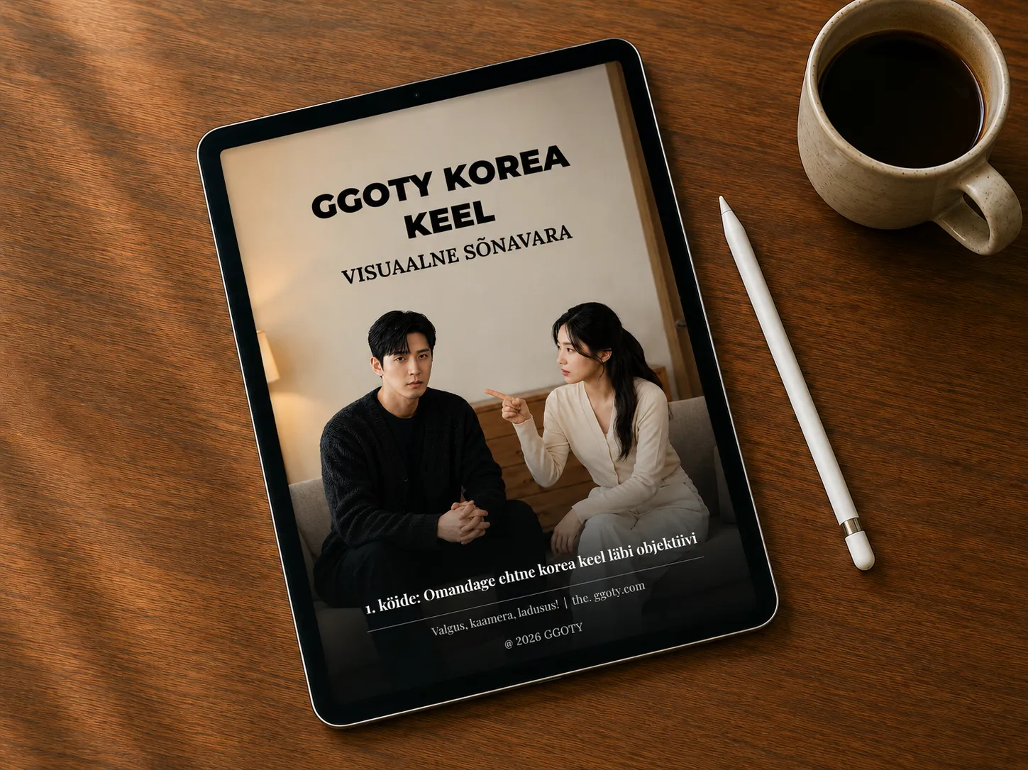 GGOTY visuaalne korea sõnavara raamat tahvelarvutis