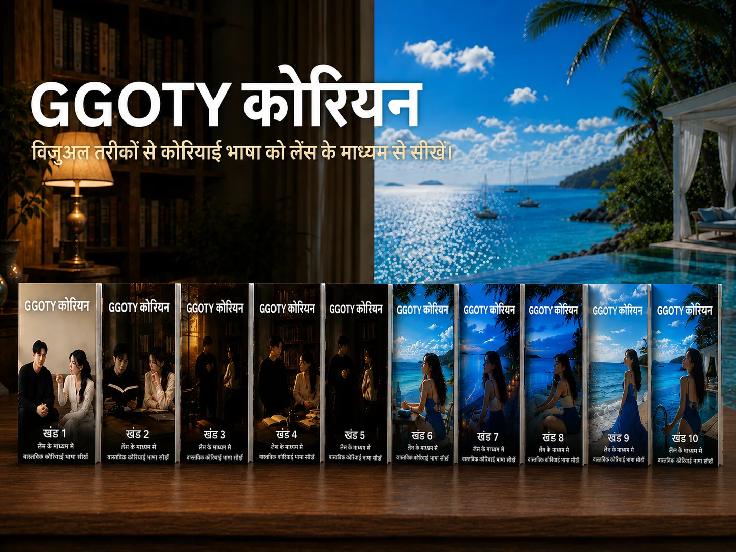 GGOTY दृश्य कोरियाई शब्दावली पुस्तक श्रृंखला
