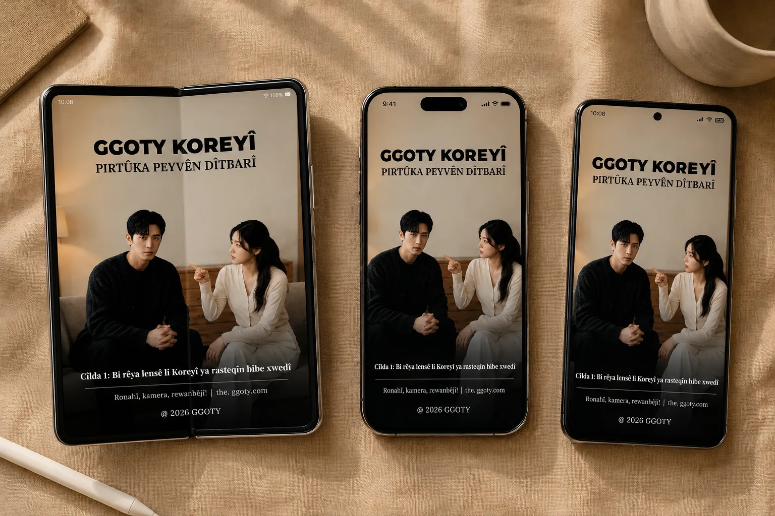 Pirtûka peyvên dîtbarî ya Koreyî ya GGOTY li ser smartphone
