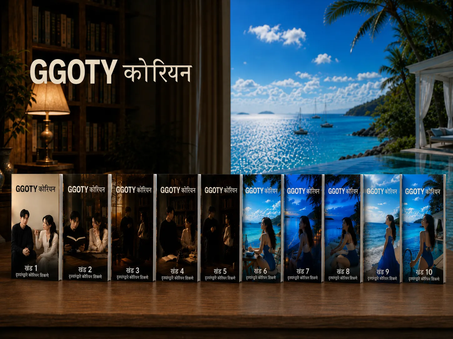 GGOTY दृश्य कोरियन शब्दसंग्रह पुस्तक मालिका